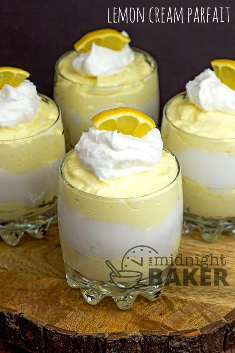 This no-bake creamy lemon dessert is full of lemony flavor with a velvety texture Lemon Sweets, Jar Desserts, Diy Dessert, Parfait Desserts, Citrus Recipes, Family Desserts, Parfait Recipes, Lemon Dessert Recipes, Monkey Bread