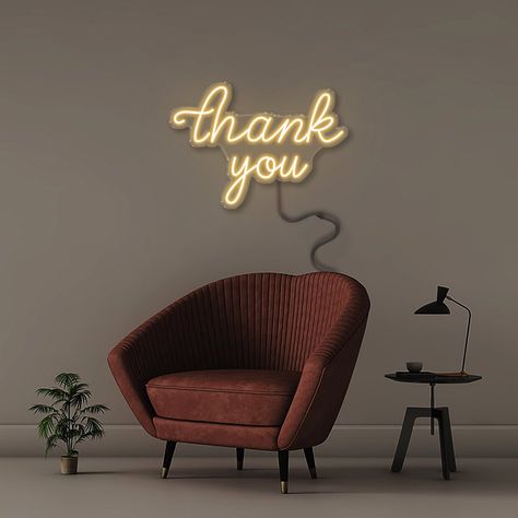 Thank You - Neonific - LED Neon Signs - 61cm (24") - Neon Signs Quotes, Led Art, Bar Outdoor, Neon Wall Signs, Love Neon Sign, Happy Birthday Signs, Restaurant Signs, Bedroom Signs, Open Signs