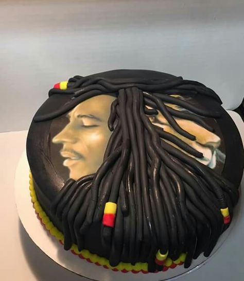 Rasta Cake, Bob Marley Cakes, Mango Filling, Crazy Birthday Cakes, Bob Marley Birthday, Rasta Party, Jamaican Party, Birthday Cake For Husband, Cake For Husband