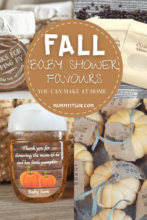 13 Fall Baby Shower Favours Your Guest Will Love Baby Shower Goodie Bags, Cheap Baby Shower Favors, Baby Shower Party Favors Boy, Pumpkin Theme Baby Shower, Lil Pumpkin Baby Shower, Fall Baby Shower Game, Fall Party Favors, Baby Shower Game Prizes, Fall Baby Shower Themes