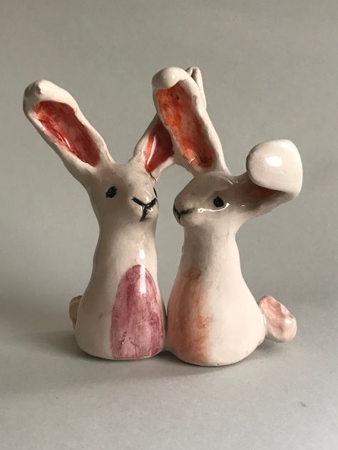 The product is shaped by hand. It is made individually. It can be hung on the self. A colored effect glaze has been applied on it. 1050 degree under glaze painting applied Under Glaze Painting, Glaze Painting, Bunny Sculpture, Ceramic Mirror, Rabbit Ceramic, Ceramic Rabbit, Rabbit Sculpture, Clay Things, Ceramic Bunny