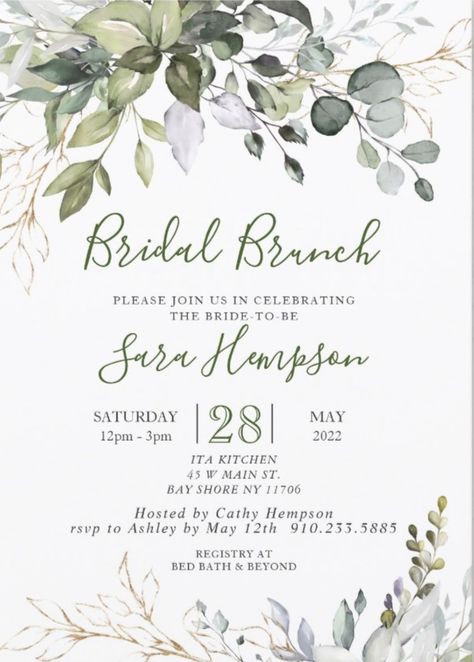 Wedding Shower Brunch, Stables Wedding, Bridal Luncheon Invitations, Green Bridal Showers, Bridal Shower Brunch Invitations, Blush Bridal Showers, Bridal Shower Inspo, Bridal Shower Planning, White Bridal Shower