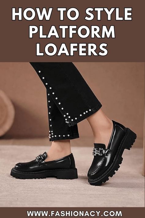 How to Style Platform Loafers Style Platform Loafers, Platform Loafers, Look Here, Fashion Tips For Women, How To Style, Loafers For Women, Night Out, Loafers, For Women