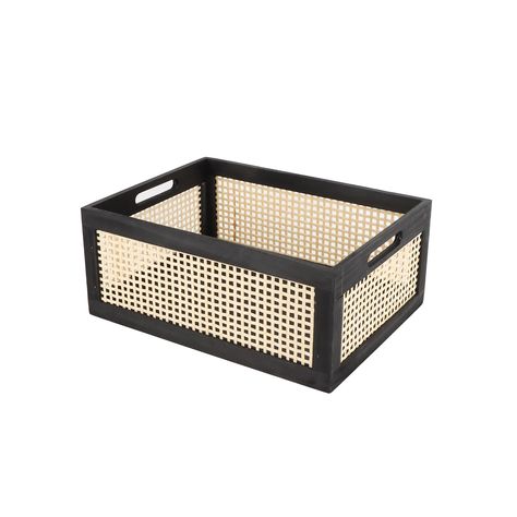 PRICES MAY VARY. Handwoven Craftsmanship: Each box is expertly handwoven by skilled artisans, ensuring a unique and high-quality storage option for your home. Versatile Storage: Our open-faced black wooden storage box is designed to accommodate a wide range of everyday essentials, from magazines and books to toys and more. Versatile Size: With dimensions of 14.96 x 11.02 x 6.3 inches,this storage box offers versatile storage options for a variety of items, from blankets, pillows, and throws to t Basket Storage Bathroom, Storage For Kitchen, Frame Storage, Wire Storage, Bamboo Weaving, Lid Storage, Organization Decor, Products Ideas, Wooden Storage Boxes