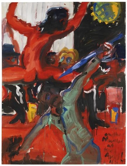 Rainer Fetting | ANOTHER MURDER AT THE ANVIL (1979) | MutualArt Rainer Fetting, Bad Painting, Neo Expressionism, German Expressionism, Max Ernst, Expressionist Painting, German Art, Art Archive, Art Plastique