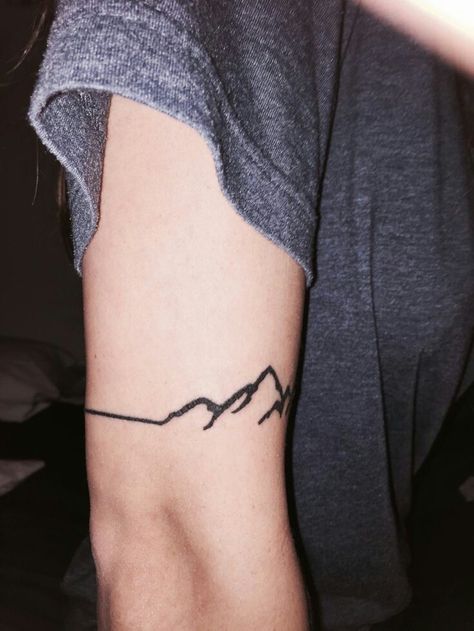 Mountain Name Tattoo, Mtn Tattoo, Tattoo Anklet, Miami Ink Tattoos, 20 Tattoo, Heartbeat Monitor, Mountains Tattoo, Tattoo Band, Stay Quiet