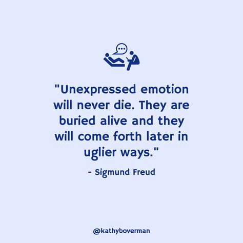 "Unexpressed emotion will never die. They are buried alive and they will come forth later in uglier ways." / - Sigmund Freud / @kathyboverman Stoicism Quotes, The Comeback, Sigmund Freud, Meditation Yoga, Being Ugly, Psychology, Meditation, Mindfulness, Yoga