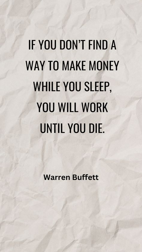 Shift your mindset towards generating passive income streams to achieve financial freedom. Explore investment opportunities, real estate, royalties, or online ventures that generate income even when you're not actively working. By diversifying your income sources and leveraging time, you pave the way for a future where your money works for you, granting you the freedom to live life on your terms. #PassiveIncome #FinancialFreedom #InvestmentStrategies #WealthBuilding #FinancialIndependence Real Estate Investing Quotes, Investing Quotes, Income Sources, Financial Quotes, Investment Opportunities, Investment Quotes, Finance Quotes, Generate Income, Creative Life Quotes