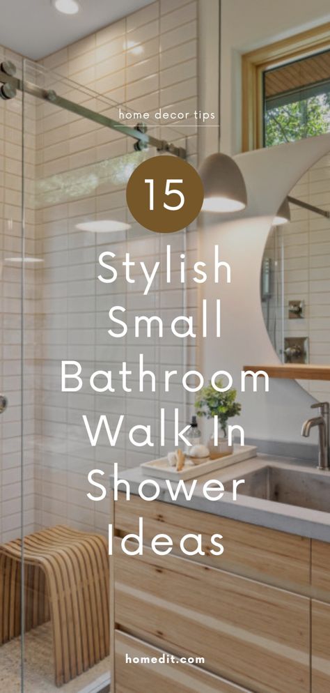 Planning a small bathroom makeover and looking for a walk in shower layout that fits your small bathroom design? We’re sharing 15 best small bathroom walk in shower ideas for small space and small bathroom style. Click through for this and more small full bathroom ideas. Shower Layout, Small Bathroom Styles, Small Space Bathroom Design, Walk In Shower Ideas, Small Full Bathroom, Ideas For Small Bathrooms, Modern Luxury Bathroom, Small Bathroom With Shower, Small Bathroom Interior