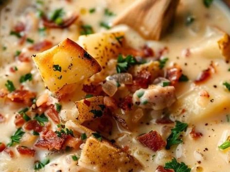 Cozy Comfort Food: Dive into the Creamiest Crock Pot Crack Potato Soup! - NewsBreak Crock Pot Potato Soup, Chicken And Spinach Casserole, Chicken Gnocchi Soup Recipe, Bacon Dishes, Creamy Potatoes, Stuffed Bread, Potato Soup Crock Pot, Loaded Potato Soup, Berry Cobbler