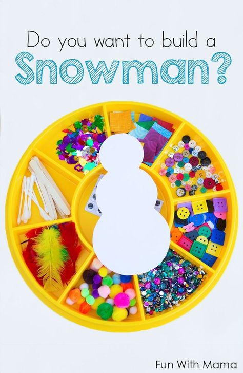 Collage Preschool, Build A Snowman Activity, Easy Snowman Crafts, Thema Winter Im Kindergarten, Snowman Activity, Juleverksted For Barn, Diy Schneemann, Diy Collage, Snowmen Activities