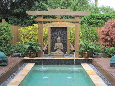 #StayinwithLatham #HomeSweetHome #apartmenttherapy #LathamLifestyle  #pocketofmyhome #mydomaine #myboldhues #poolife #fiberglasspool Mini Zen Garden Design, Buddha Garden Ideas, Garden Pool Design, Balinese Garden, Mini Zen Garden, Zen Garden Design, Buddha Garden, Small Water Features, Japanese Zen Garden