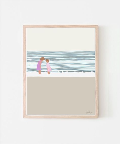 Girls At The Beach, Art Plage, Beach Art Print, Peach Art, Banana Art, Lake Art, Orange Art, Flower Prints Art, Fruit Art