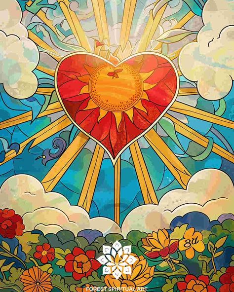 heart sunlight❤️｜original spiritual artwork 🧚🏻original AI art combine with spirituality 👉commercial use unavailable #healingart #spiritualart #spiritualawakenings #spiritualhealing #arthealing #aiartist Love Personified, Animal Drawings Sketches, Spiritual Artwork, Heart Art, Spiritual Art, Spiritual Healing, Free Spirit, Animal Drawings, A Heart