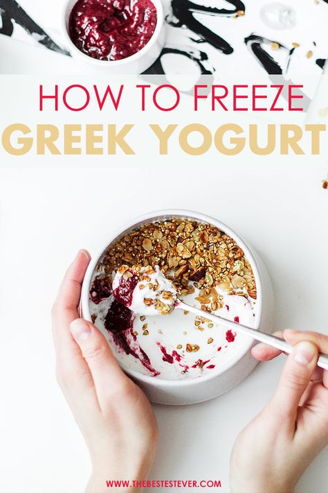 Can You Freeze Greek Yogurt? We Show You How in this quick guide.  Find out how long it can be stored in the freezer, as well as the right to prepare it for storage in the freezer. Can You Freeze Greek Yogurt, Freezing Greek Yogurt, Greek Yogurt Freezer Recipes, Can You Freeze Yogurt, Freeze Greek Yogurt, Recipes With Greek Yogurt, Freeze Yogurt, Freezing Yogurt, Greek Yogurt Snacks