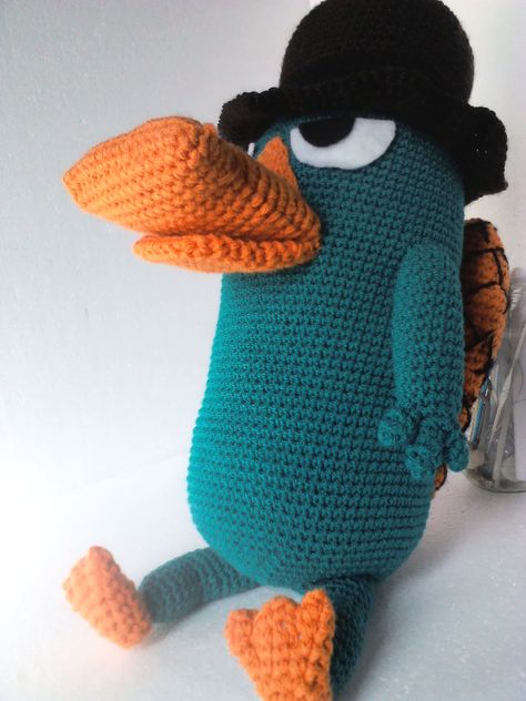 PERRY,.- Platypus, Crochet Ideas, Dinosaur Stuffed Animal, Amigurumi, Toys, Crochet, Animals