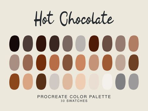 Christmas Procreate, Hot Chocolate Christmas, Christmas Palette, Procreate Color Palette, Christmas Color Palette, Hex Color Palette, Holiday Lettering, Digital Greeting Cards, Procreate Art