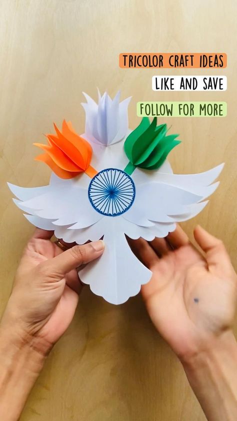 Tricolor craft ideas | Indian Independence Day Craft idea | Paper crafts, Preschool crafts, Diy paper crafts decoration Paper Crafts Preschool, Independence Day Card, Make Paper Flowers, Flag Crafts, Paper Crafts Magazine, Indian Independence, Indian Independence Day, Crafts Preschool, Cool Paper Crafts