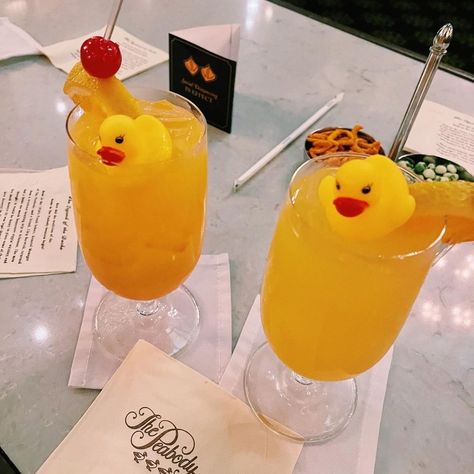 Rubber Duck Cocktail, Grand Lobby, Duck Stuff, Peabody Hotel, Lobby Bar, Travel Things, Light Bites, Themed Drinks, Drinks Cocktails