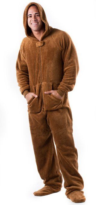 Footed #Pajamas Teddy Bear Adult Hoodie One Piece Adult Footie Pajamas, Hoodie Footie, Teddy Bear Hoodie, Teddy Hoodie, Puppy Costume, Footie Pajamas, Footed Pajamas, Bear Costume, Brown Teddy Bear