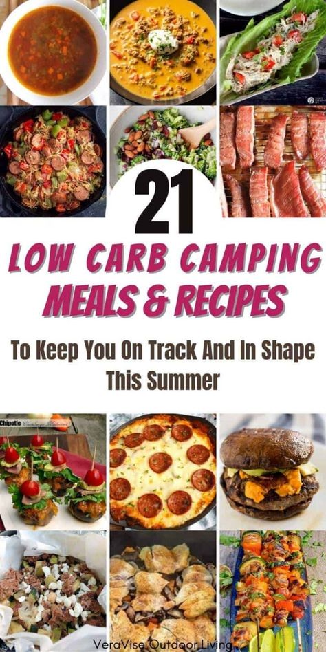 Easy Low Carb Camping Meals, Low Carb Camping Recipes, Low Calorie Camping Meals, Healthy Rv Meals, Keto Camping Meals, Camping Keto, Healthy Camping Meals, Keto Camping, Camping Recipes Dinner