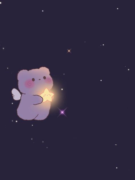 Sweet Dreams Aesthetic, Kawaii Stars, Iphone Wallpaper Violet, Cute Good Night, Iphone Wallpaper Kawaii, Cute Galaxy Wallpaper, Cute Animal Drawings Kawaii, Cute Emoji Wallpaper, Flower Background Wallpaper