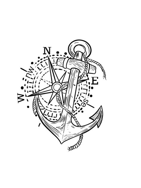 #compasstattoo Compass Anchor Tattoo Design Couples, Italy Tattoo, Anchor Tattoo Design, Nautical Tattoo, Anchor Tattoo, Meaningful Drawings, Memorial Tattoo, Memorial Tattoos, Compass Tattoo