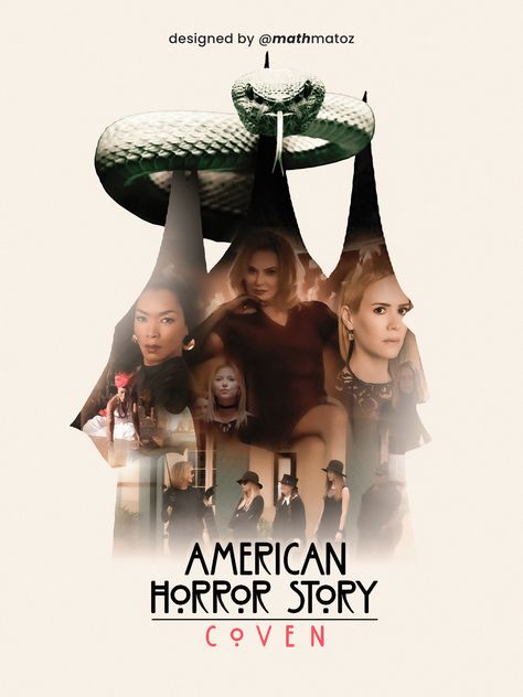 Poster Design of American Horror Story's 3rd season "Coven". The F*ck*ng Witches :) designed by me <3 Ahs Coven Poster, American Horror Story Poster, American Horror Story 3, Ahs Coven, American Horror Story Coven, Tv Horror, Horror Show, Horror Story, American Horror