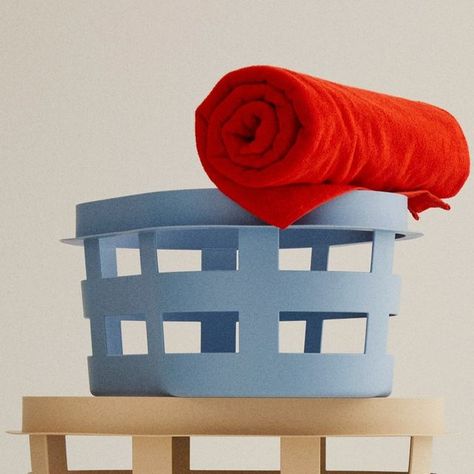 HAY on Instagram: "Basket: made in 100% post-consumer recycled polypropylene and available in several sizes. Basket Recycled Family are seen holding Mono Bath Towels. @biggamedesign #HAY #haydesignproject" Bath Towels, Design Projects, Towels, Recycling, Bath, On Instagram, Instagram