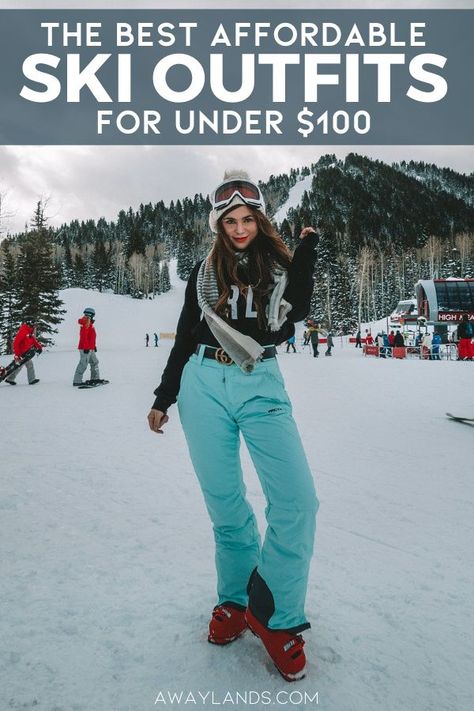 Looking for clothes for a ski trip? These budget ski outfits for under $100 are perfect for women and men. From affordable ski jackets and ski pants to layers for the cold and gloves and hats, this list gives you stylish winter clothes on a budget to stay warm in the snow. #winterclothes #snowclothes | ski trip packing list | clothing for ski trip | clothes for ski trip women | clothes for ski trip men | budget ski clothes | ski clothes on a budget | ski outfits on a budget | budget ski outfits Ski Trip Outfit Plus Size, Snow Clothes Outfits Winter, Ski Pants For Women, Ladies Ski Outfits, Ski Style Women 2022, Mens Ski Outfit Fashion, Winter Ski Outfit Snow, After Ski Outfits For Women, Ski Hats For Women