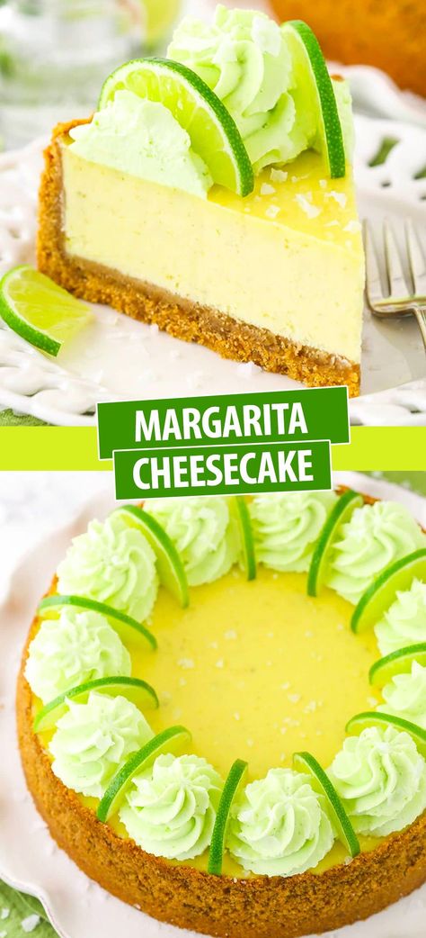 Cheesecake With Alcohol, Margarita Cheesecake Recipe, Sugar Cookie Cheesecake Recipe, Summer Cheesecake Flavors, Alcoholic Cheesecake, Tequila Cheesecake, Fancy Cheesecake Recipes, Cheesecake Ideas Creative, Tequila Desserts