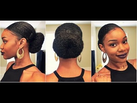 Textured Bun, Afro Puffs, Natural Hair Care Tips, Hair Regimen, Bun Tutorial, Protective Style, Black Hair Care, Hair Summer, Low Bun