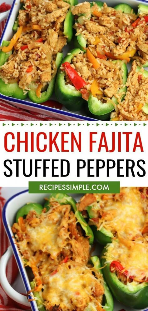 Bell Peppers Stuffed, Stuffed Bell Peppers Chicken, Rings Hippie, Seasoned Chicken, Stuffed Pepper, Chicken Stuffed, Chicken Fajita, Mexican Cheese, Chicken Stuffed Peppers