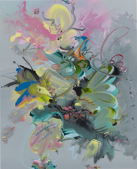 FIONA RAE Figment 2i, 2016 Oil on canvas 61 x 49.5 cm Fiona Apple Art, Fiona Apple Wall Art, Fiona Rae Paintings, Fiona Apple Portrait, Fiona Art Acrylic Pouring, Fiona Rae, Tauba Auerbach, Fairy Fountain, Abstract Forms