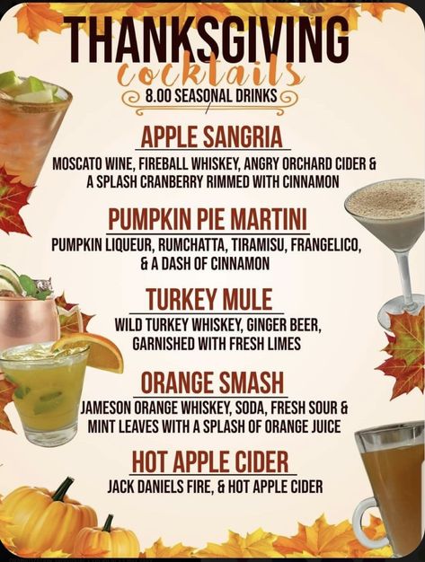 Festive Alcoholic Drinks Thanksgiving, Friendsgiving Drink Ideas Alcohol, Batch Cocktails Thanksgiving, Thanks Giving Drinks Alcohol, Thanksgiving Liquor Drinks, Friendsgiving Alcoholic Drinks, September Drinks Alcohol, Thanksgiving Recipes Drinks Alcohol, Thanksgiving Adult Drinks