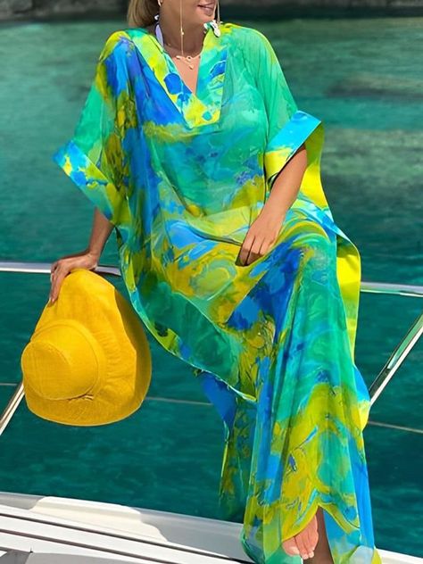 Kaftan Pattern, Kaftan Designs, African Maxi Dresses, Vacation Dress, Classy Dress Outfits, African Print Fashion Dresses, Classy Casual Outfits, Half Sleeve Dresses, Latest African Fashion Dresses