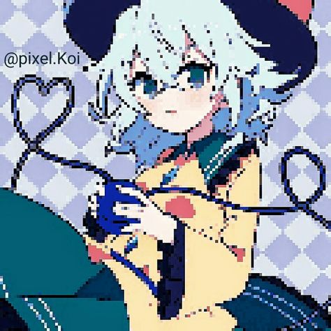 He was inspired by another image to make this pixel art, sorry if it's not very good but I'm still learning how to make them Koishi Komeiji, Pixel Art, Anime, Art