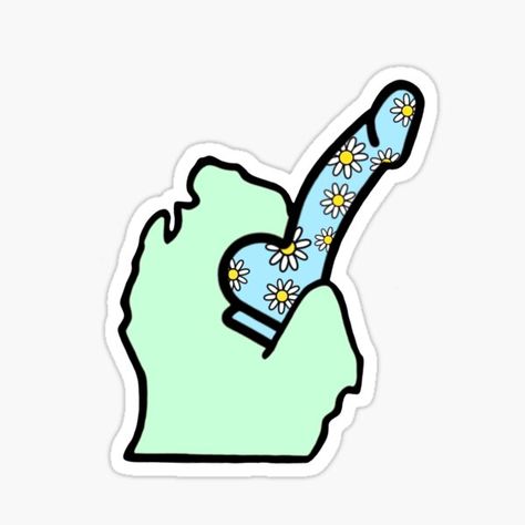 Driving around Michigan we often see these pesky MI gun stickers on vehicles. We also see these stickers on the laptops of Michiganders across the state as well. I am not a fan of them. Well for those who wish we had a better version of this sticker float • Millions of unique designs by independent artists. Find your thing. Michigan Drawing, Michigan State Flower, Only In Your State Michigan, State Of Michigan Svg, Michigan Mitten, Michigan Sticker, Better Version, A Fan, Float