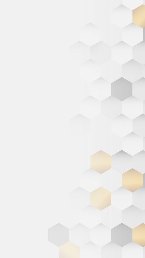 Download premium vector of White and gold hexagon pattern background mobile phone wallpaper vector by Toon about honeycomb, hexagon, elegant background, beehive, and hexagon beauty 1229537 White Mobile Wallpaper, White Background With Design, White And Gold Background, White Vector Background, White Pattern Background, White And Gold Wallpaper, Hexagon Background, Geometry Background, To Do App