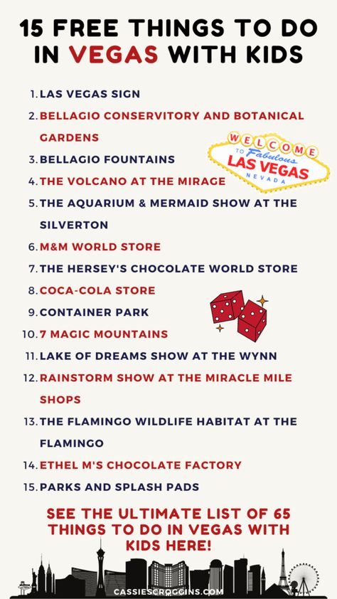 Headed on a family vacation to Las Vegas but don't know what kid friendly activities to do? This is the ultimate list of the best things to do in Vegas with kids! With lists of toddler friendly activities, free activities, and things to do with older kids too, this list has it all! From the best kid friendly shows to the best Vegas hotels for families, be sure to check out this list before your next family Vegas trip! #cassiescroggins #lasvegas #travel Bucket List Las Vegas, Free Vegas Activities, Family Fun In Las Vegas, Family Things To Do In Las Vegas, Las Vegas With Toddler, Las Vegas For Families, Family Friendly Las Vegas Things To Do, Las Vegas Kids Things To Do, Las Vegas Free Things To Do