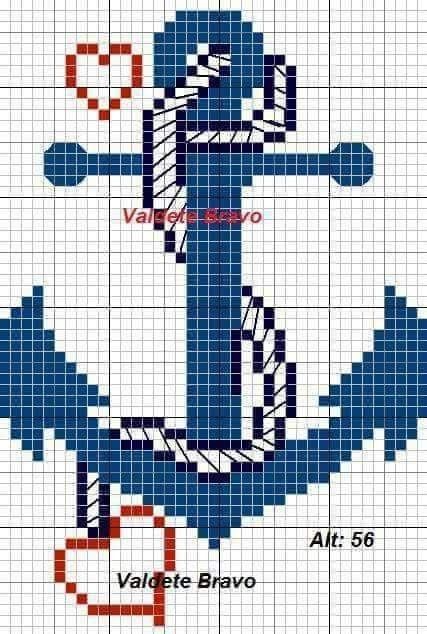 Anchor Cross Stitch, Cross Stitch Sea, Holiday Cross Stitch Patterns, Baby Boy Knitting Patterns, Ladder Stitch, Cross Stitch Patterns Flowers, Cross Stitch Heart, Cross Stitch Baby, Bobble Stitch