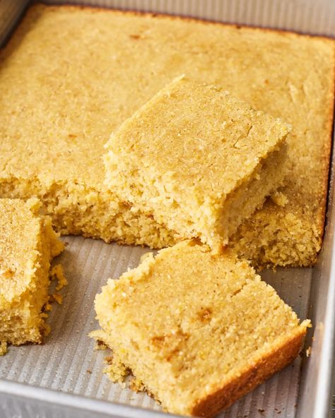 The Best Cornbread | Kitchn Easy Homemade Cornbread, Fluffy Cornbread, Southern Style Cornbread, Best Cornbread Recipe, Sweet Potato Rolls, How To Make Cornbread, Southern Cornbread, Homemade Cornbread, Sweet Cornbread