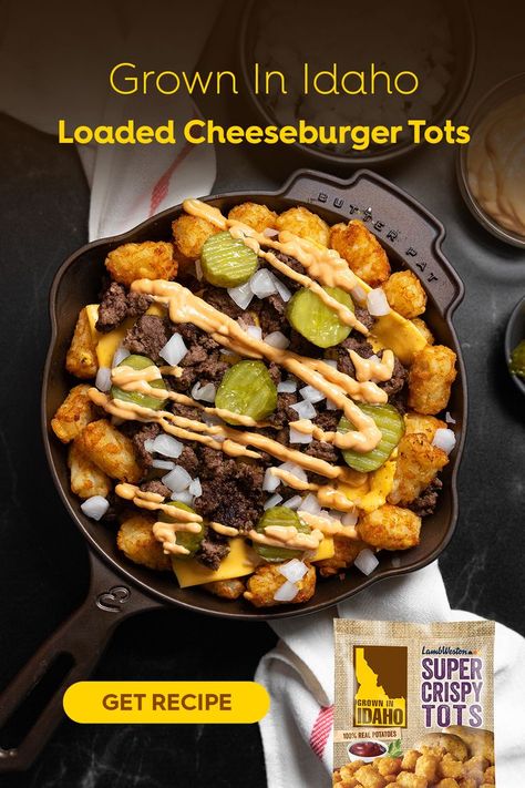 Cheeseburger Tots, Tot Waffle, Fry Dip, Keto Dip, Cheeseburger Fries, Potato Dip, Superbowl Recipes, Baked Potato Dip, Man Heart