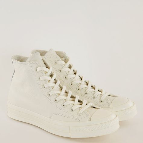 Converse Chuck 70 Hi High Top Tonal Leather Triple Egret Off White Cream Beige Unisex Sneakers A00731c Nwt Brand: Converse Model: Chuck 70 Hi Style Code: A00731c Color: Egret / Egret / Egret Gender: Unisex, Listed As Men's Shoes. Size Guide: Us Men's 5.5 / Us Women's 7.5 / Uk 5.5 / Eur 38 / Cm 24.5 Us Men's 6.5 / Us Women's 8.5 / Uk 6.5 / Eur 39.5 / Cm 25 Comfort That Won’t Quit. More Cushioning, Tougher Leather, Same Versatility. The Chuck 70 High Top Is Built Off Of The Original 1970s Design, Converse Model, Chuck Taylor Black, Chuck 70 High Top, Leather Chuck Taylors, Custom Chuck Taylors, 1970s Design, Converse Jack Purcell, Vintage Converse, Blue Converse