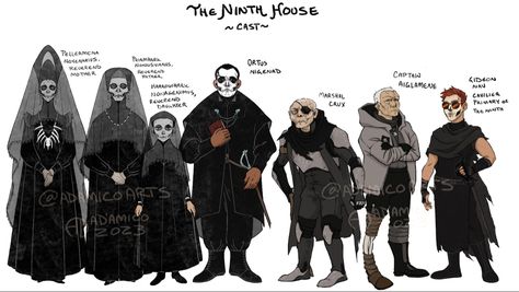 Gideon The Ninth Characters, Necromancer Book, The Ninth House, Harrow The Ninth, The Locked Tomb, Gideon The Ninth, Ninth House, Locked Tomb, House Cast