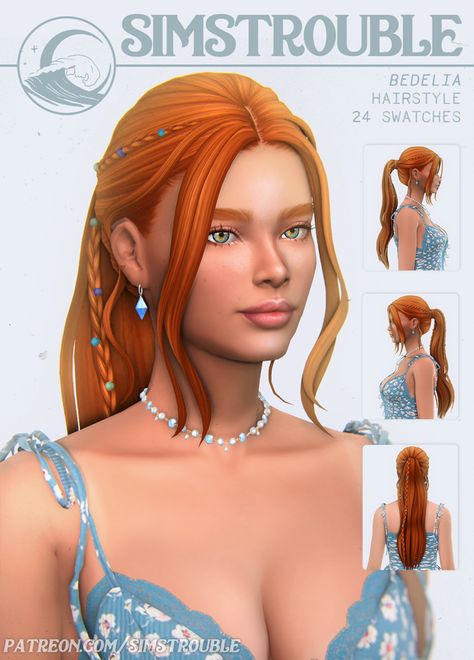 Bedelia Hairstyle (Ponytail & Bun) by simstrouble | Patreon Sims 4 Grimcookies Cc, Sims Patreon Cc Hair, Sims Workout Cc, Sims 4 Hair Collection Cc, Sims 4 Maternity Cc Maxis Match, Sims 4 Cc Braided Hair Maxis Match, Ts4 Ponytail, Sims 4 Cc Simstrouble, Sims 4 Ponytail Maxis Match