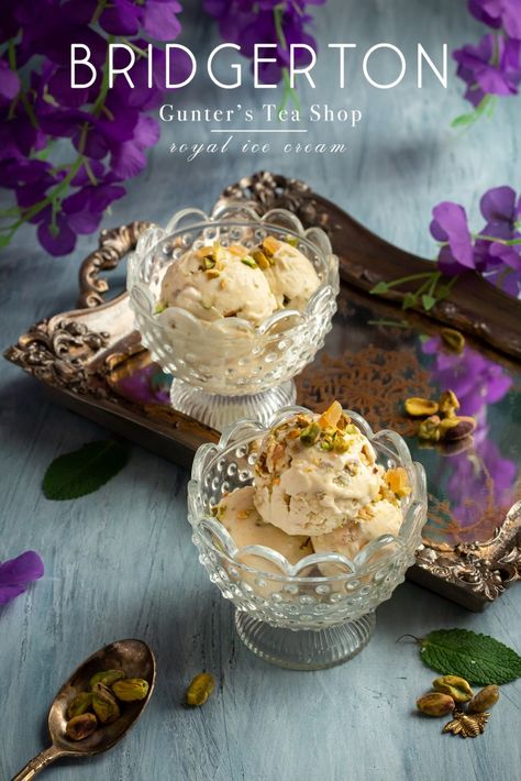 Literature Recipes, Edwardian Food, Bridgerton Recipes, Geeky Recipes, Feast Of Starlight, Nerdy Food, Butterbeer Ice Cream, Literary Food, Cinema Food