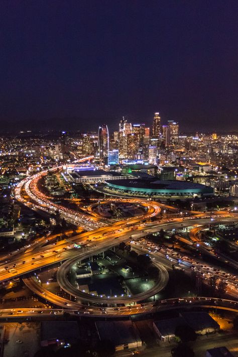 Great Photo Of City During Night Time. California City Lights, Los Angeles Night City Lights, Los Angeles Aesthetic Night, Night Time City Aesthetic, Hollywood At Night, Beautiful City At Night, La At Night, Night Time Photos, Cities At Night