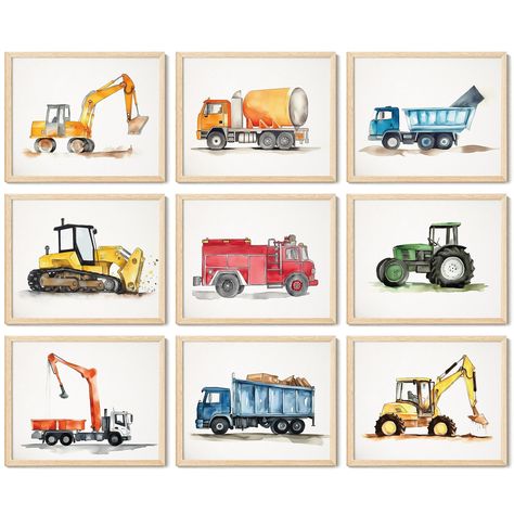 PRICES MAY VARY. EYE-CATCHING CONSTRUCTION WALL DECOR FOR KIDS ROOMS: Our vintage transportation decor can definitely transform any space into a construction enthusiast's dream with our captivating toddler boy room decor or say vintage truck decor. Featuring vibrant and detailed illustrations, these truck pictures for walls and dump truck pictures bring the thrilling world of construction to life in a visually stunning way SET INCLUDE: Our construction classroom decor set includes six high-quali Boys Construction Dresser, Truck Themed Boys Room Wall Art, Construction Theme Bedroom Target, Tractors Kids Room, Toddler Boy Room Themes Target, Big Boy Bedrooms Toddler Target, Vintage Car And Tractor Nursery Baby Boy, Tractor Toy Room, Big Boy Bedrooms Artwork