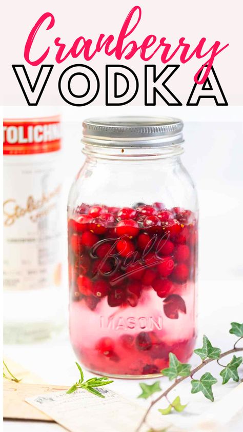 Cranberry Infused Vodka Homemade, Cranberry Infused Vodka, Cranberry Liquor Recipe, Cape Cod Drink, Cranberry Vodka Recipe, Vodka Gift Baskets, Christmas Vodka, Infused Alcohol, Homemade Liqueur